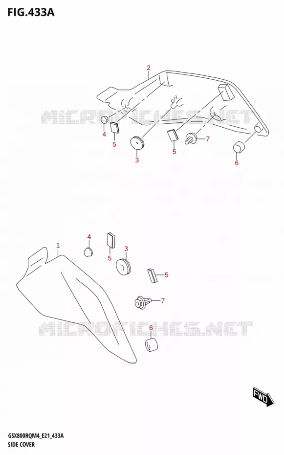 CARENAGES ARRIERE Suzuki MOTO 800 GSX 2024  GSX800UQ M4 (E21)