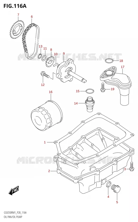 CARTER INFERIEUR - POMPE A HUILE Suzuki MOTO 250 GSX-R 2021  GSX250R M1 (P28)