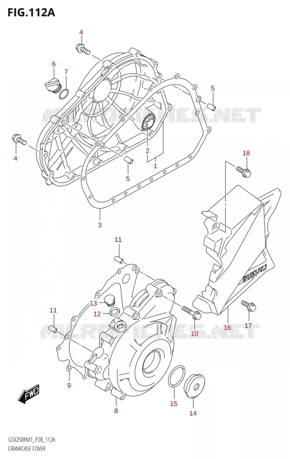 COUVERCLES DE CARTERS Suzuki MOTO 250 GSX-R 2021  GSX250R M1 (P28)