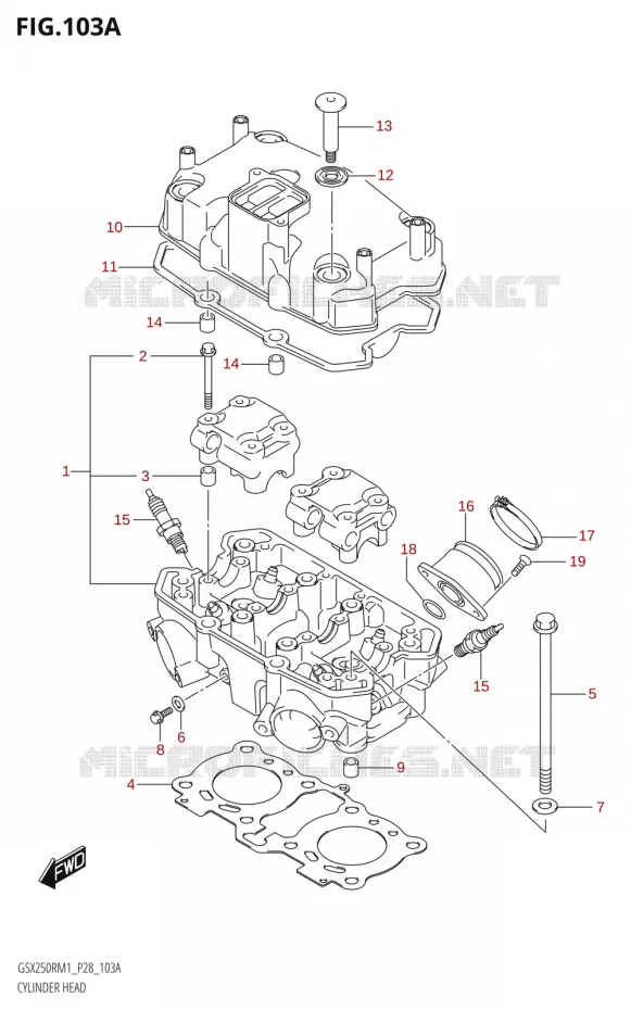 CULASSE Suzuki MOTO 250 GSX-R 2021  GSX250R M1 (P28)