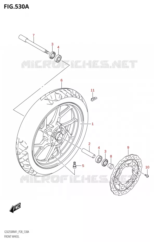 ROUE AVANT Suzuki MOTO 250 GSX-R 2021  GSX250R M1 (P28)