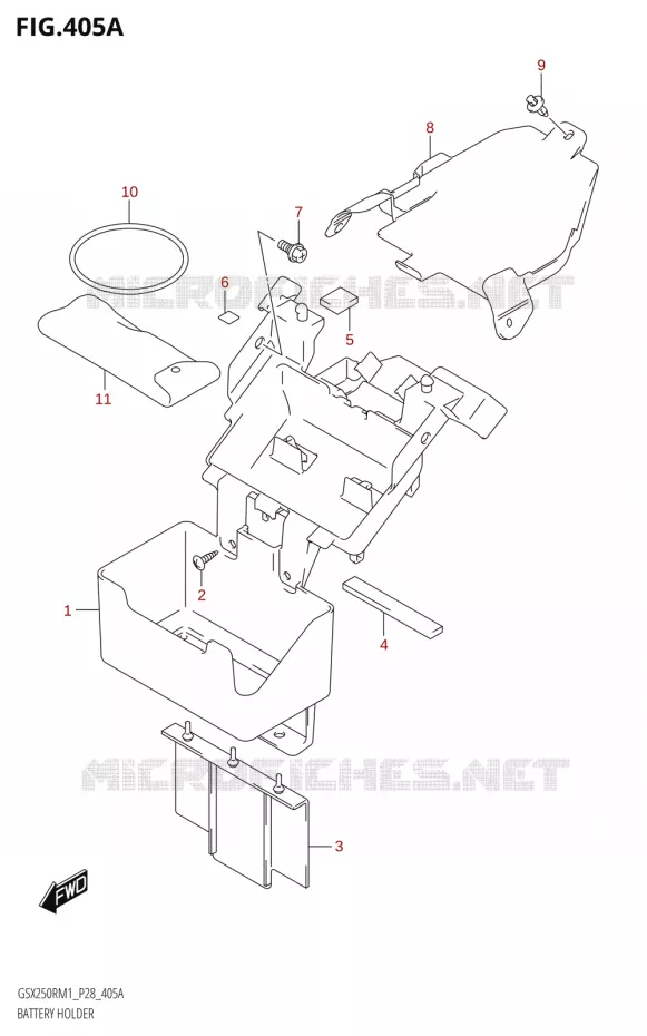 SUPPORT BATTERIE Suzuki MOTO 250 GSX-R 2021  GSX250R M1 (P28)