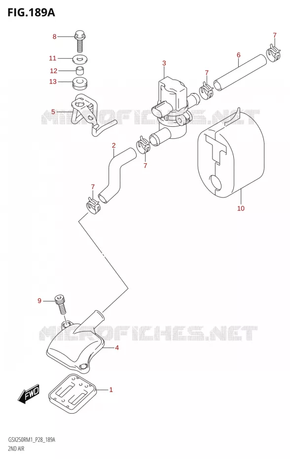 SYSTEME RECYCLAGE GAZ ECHAPPEMENT Suzuki MOTO 250 GSX-R 2021  GSX250R M1 (P28)