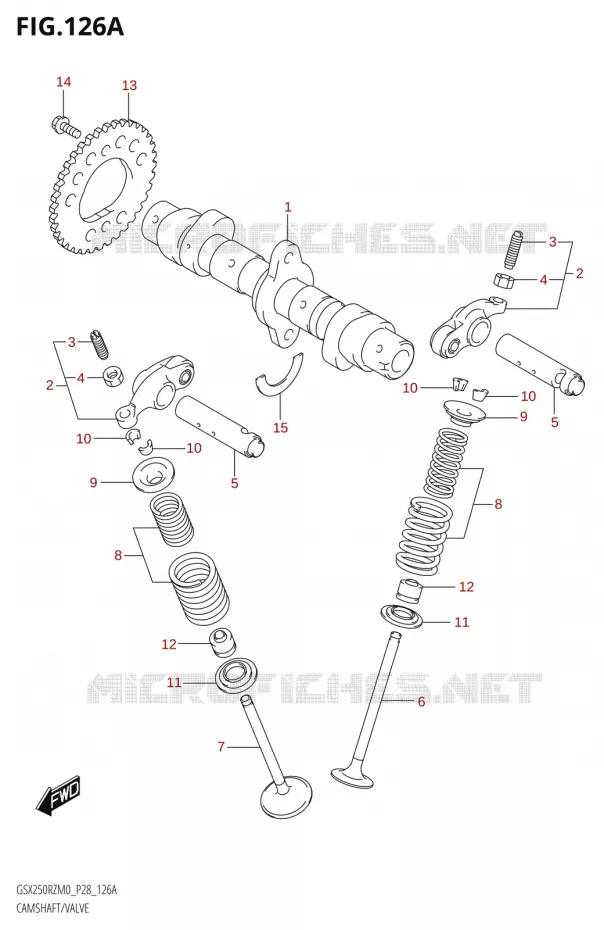 ARBRE A CAMES - SOUPAPES Suzuki MOTO 250 GSX-R 2020  GSX250RZ M0 E03,E28,E33