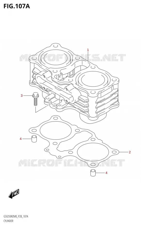 CYLINDRE Suzuki MOTO 250 GSX-R 2020  GSX250RZ M0 E03,E28,E33