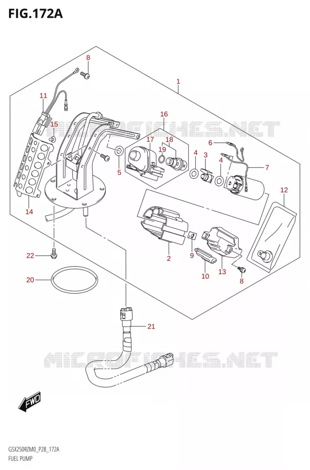 POMPE A ESSENCE Suzuki MOTO 250 GSX-R 2020  GSX250RZ M0 E03,E28,E33