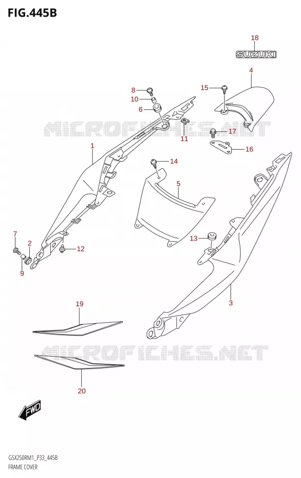 CARENAGES (GSX250RA) Suzuki MOTO 250 GSX-R 2021  GSX250R M1 (P33)