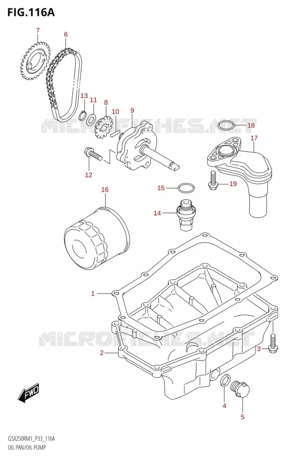 CARTER INFERIEUR - POMPE A HUILE Suzuki MOTO 250 GSX-R 2021  GSX250R M1 (P33)