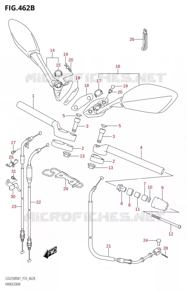 GUIDON (GSX250R) Suzuki MOTO 250 GSX-R 2021  GSX250R M1 (P33)