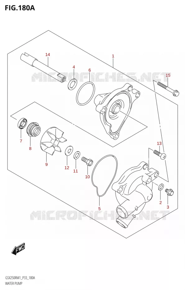 POMPE A EAU Suzuki MOTO 250 GSX-R 2021  GSX250R M1 (P33)