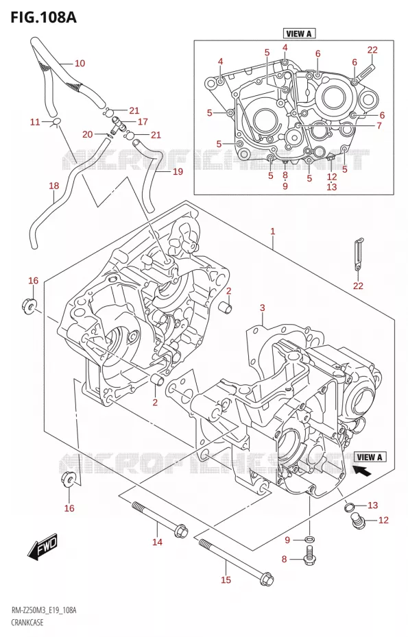 CARTERS MOTEUR Suzuki MOTO 250 RM-Z 2023  RM-Z250 M3 (E19)