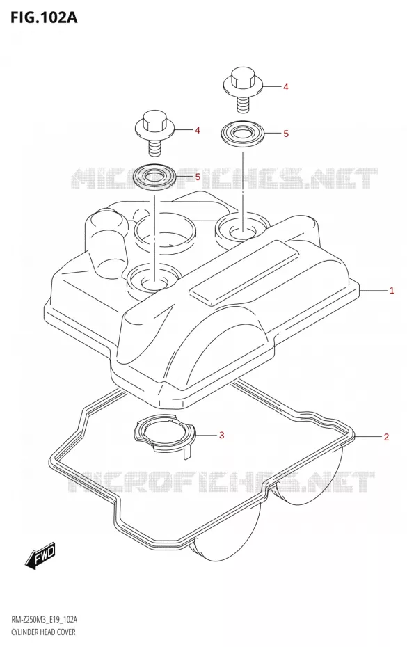 COUVRE CULASSE Suzuki MOTO 250 RM-Z 2023  RM-Z250 M3 (E19)