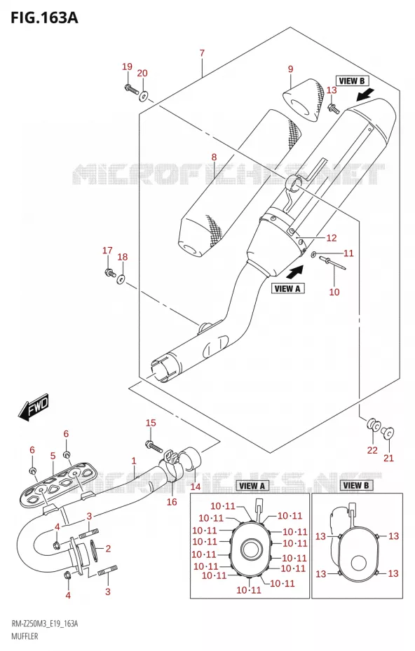 SILENCIEUX Suzuki MOTO 250 RM-Z 2023  RM-Z250 M3 (E19)