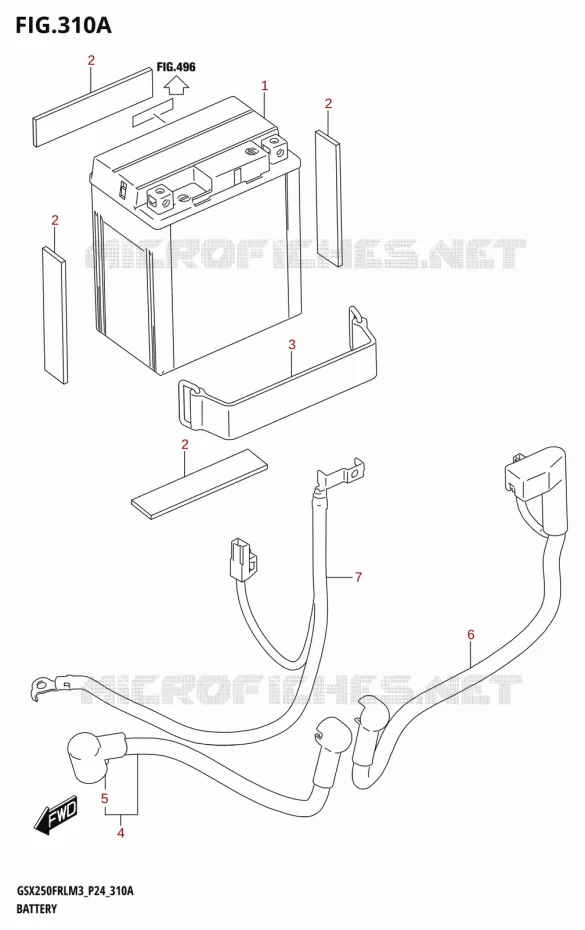 BATTERIE Suzuki MOTO 250 GSX-R 2023  GSX250FRLX / GSX250FRL M3 (P24)
