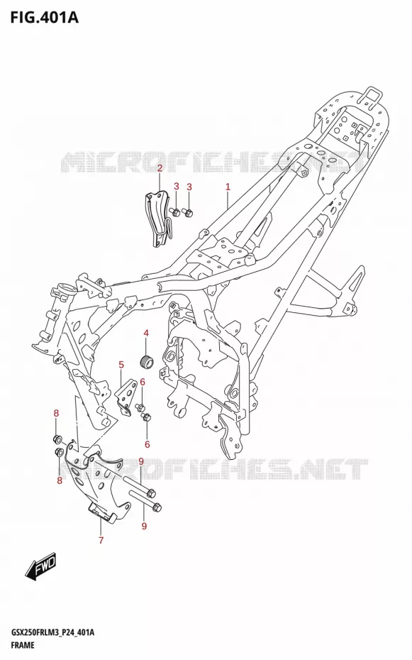CADRE Suzuki MOTO 250 GSX-R 2023  GSX250FRLX / GSX250FRL M3 (P24)