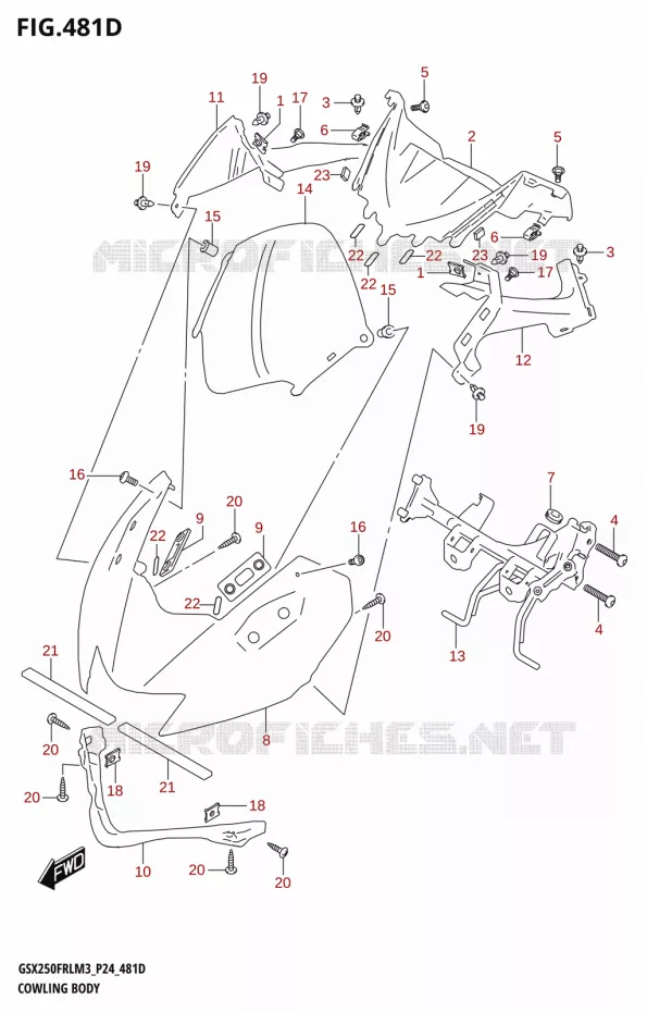 CARENAGES (GSX250FRL) Suzuki MOTO 250 GSX-R 2023  GSX250FRLX / GSX250FRL M3 (P24)