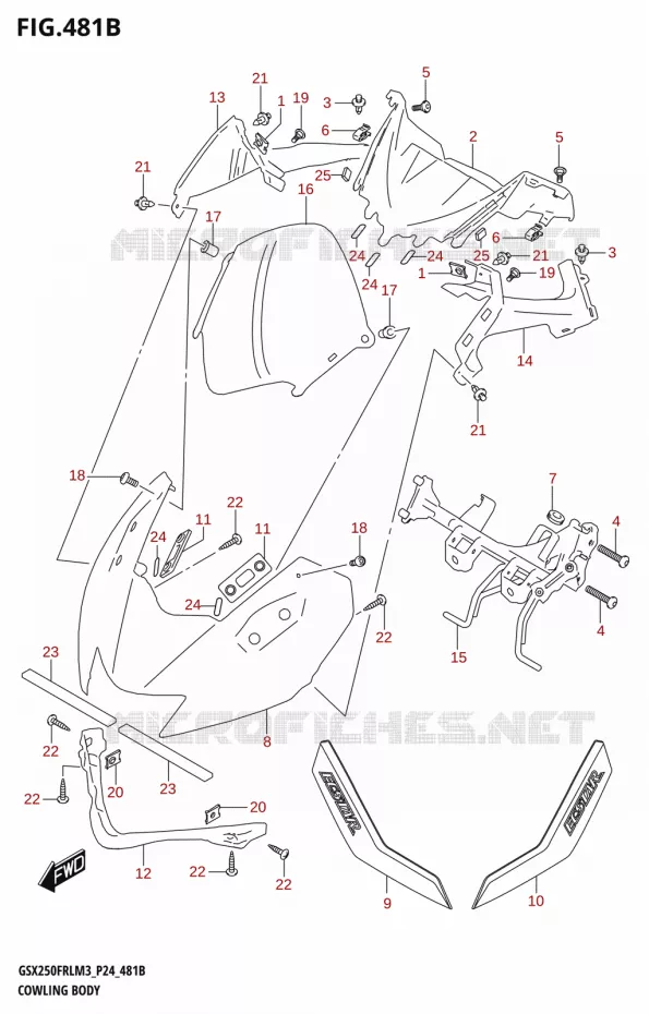 CARENAGES (GSX250FRLX) Suzuki MOTO 250 GSX-R 2023  GSX250FRLX / GSX250FRL M3 (P24)