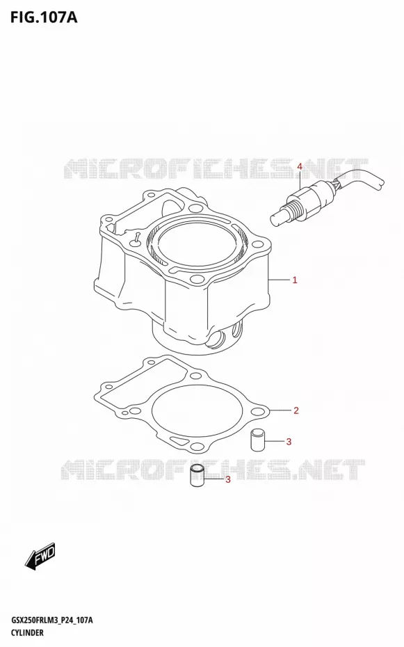CYLINDRE Suzuki MOTO 250 GSX-R 2023  GSX250FRLX / GSX250FRL M3 (P24)
