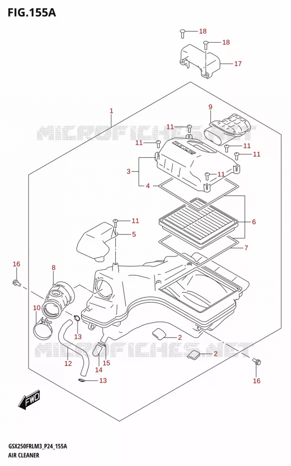 FILTRE A AIR Suzuki MOTO 250 GSX-R 2023  GSX250FRLX / GSX250FRL M3 (P24)