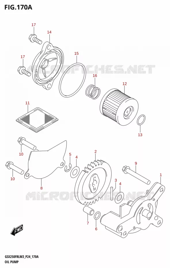 POMPE A HUILE Suzuki MOTO 250 GSX-R 2023  GSX250FRLX / GSX250FRL M3 (P24)