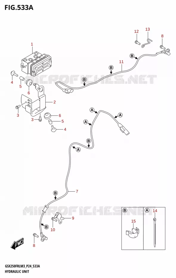 SYSTÈME ABS Suzuki MOTO 250 GSX-R 2023  GSX250FRLX / GSX250FRL M3 (P24)