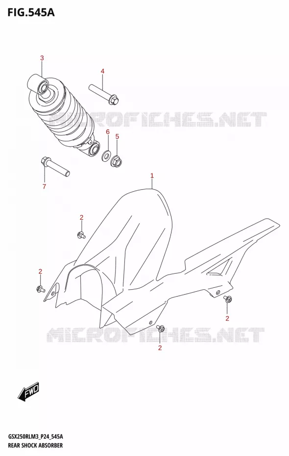 AMORTISSEUR ARRIERE Suzuki MOTO 250 GSX-R 2023  GSX250RL M3 (P24)