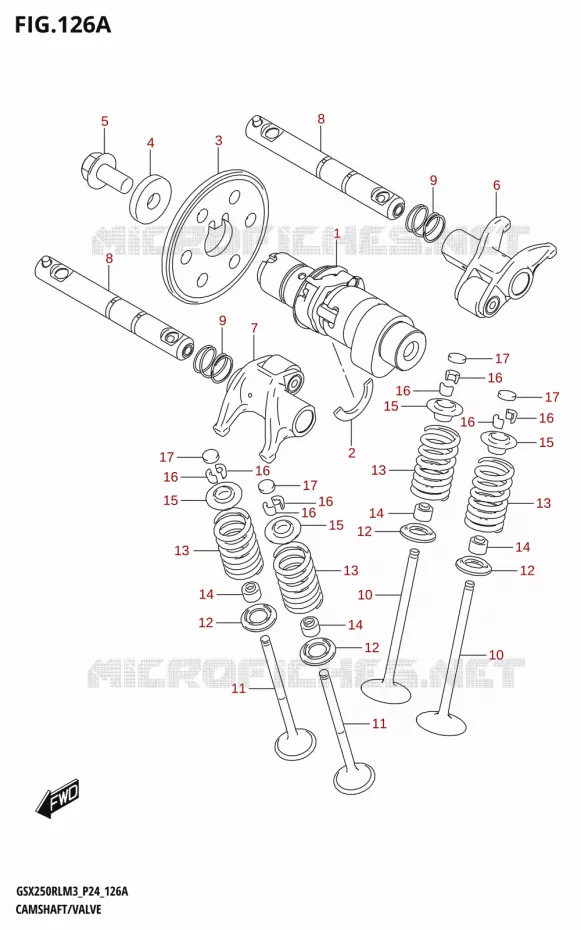 ARBRE A CAMES - SOUPAPES Suzuki MOTO 250 GSX-R 2023  GSX250RL M3 (P24)