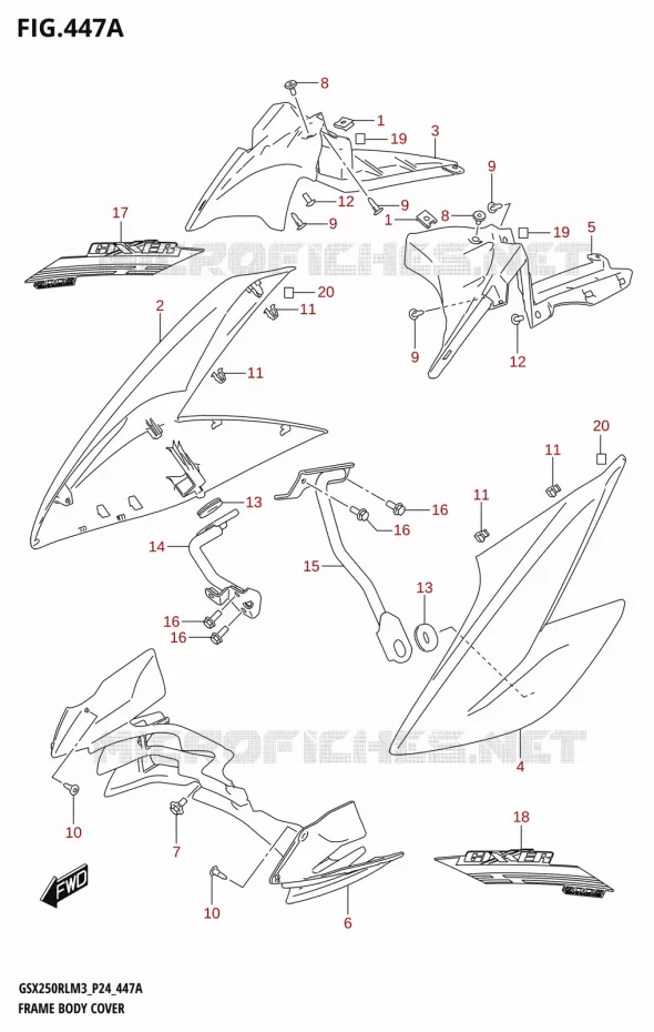 CARENAGES Suzuki MOTO 250 GSX-R 2023  GSX250RL M3 (P24)
