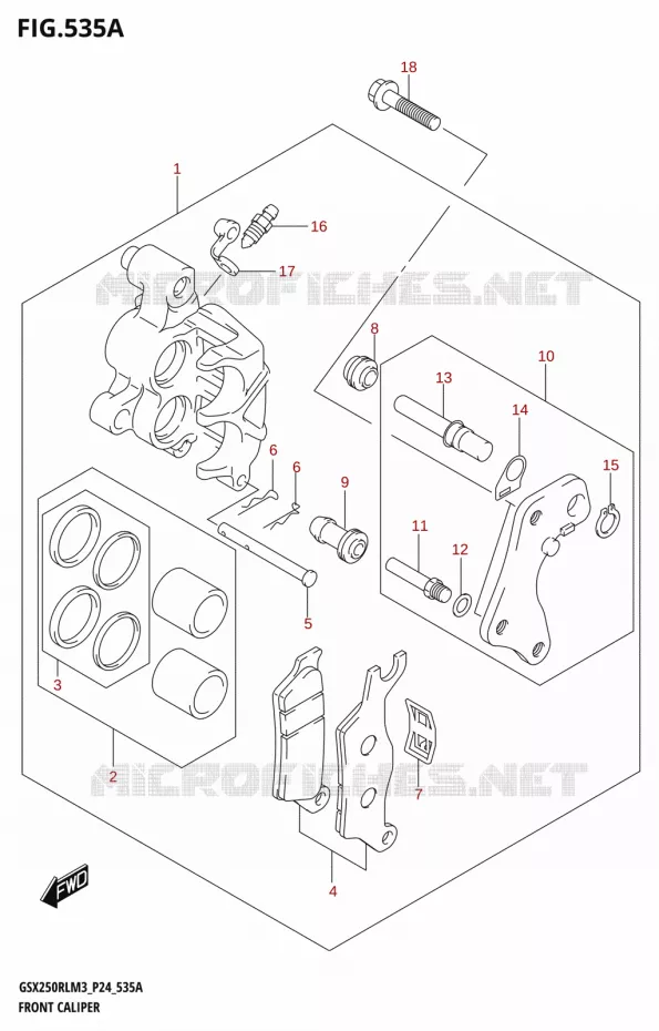 ETRIER DE FREIN AVANT Suzuki MOTO 250 GSX-R 2023  GSX250RL M3 (P24)