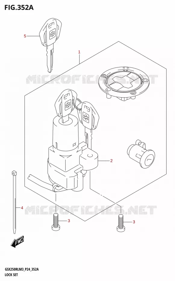 JEU DE SERRURES Suzuki MOTO 250 GSX-R 2023  GSX250RL M3 (P24)
