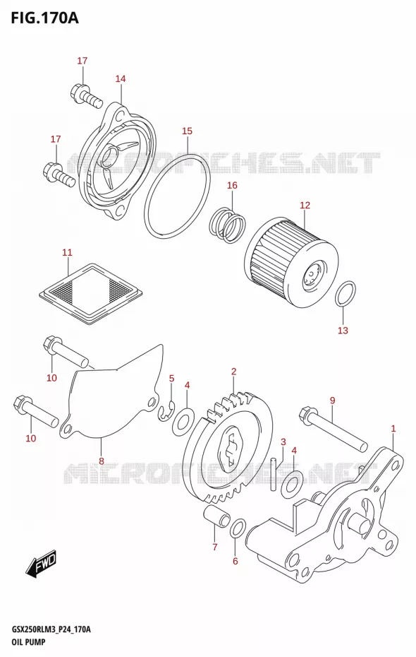 POMPE A HUILE Suzuki MOTO 250 GSX-R 2023  GSX250RL M3 (P24)