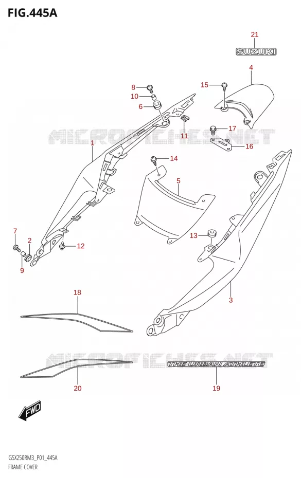 CARENAGES (GSX250RRLJ:M3:P01) Suzuki MOTO 250 GSX-R 2023  GSX250RRLJ M3 (P01)
