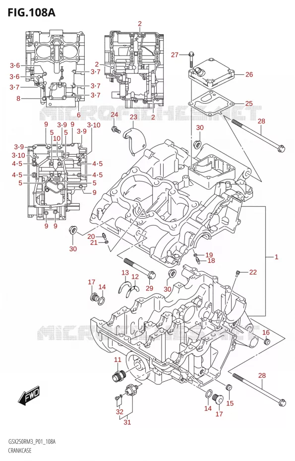 CARTERS MOTEUR Suzuki MOTO 250 GSX-R 2023  GSX250RRLJ M3 (P01)