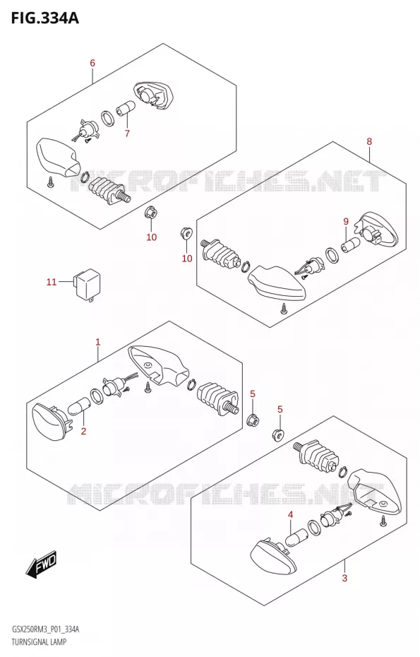 CLIGNOTANTS Suzuki MOTO 250 GSX-R 2023  GSX250RRLJ M3 (P01)