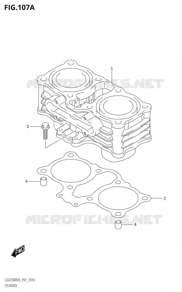 CYLINDRE Suzuki MOTO 250 GSX-R 2023  GSX250RRLJ M3 (P01)