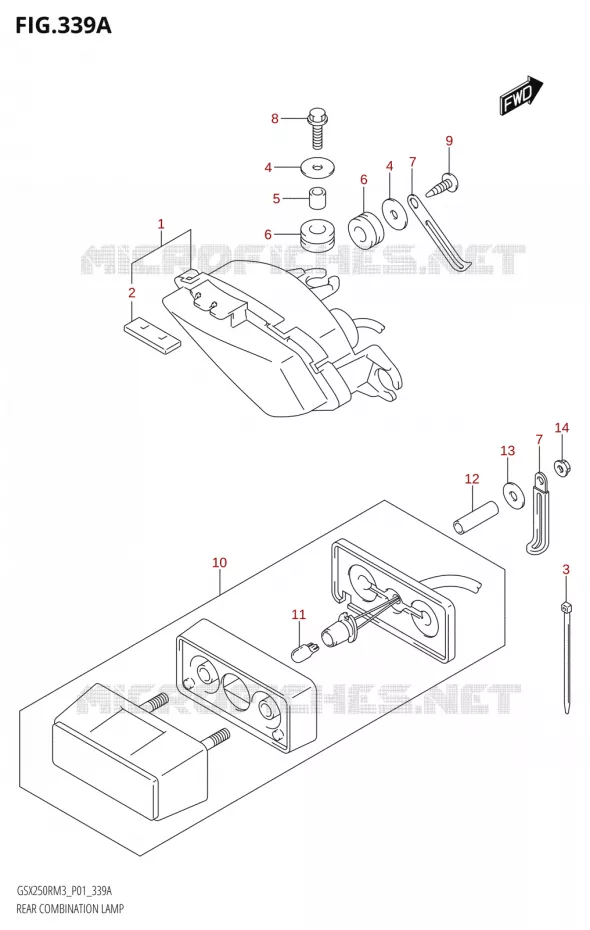 FEU ARRIERE Suzuki MOTO 250 GSX-R 2023  GSX250RRLJ M3 (P01)
