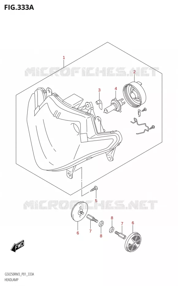 PHARE Suzuki MOTO 250 GSX-R 2023  GSX250RRLJ M3 (P01)