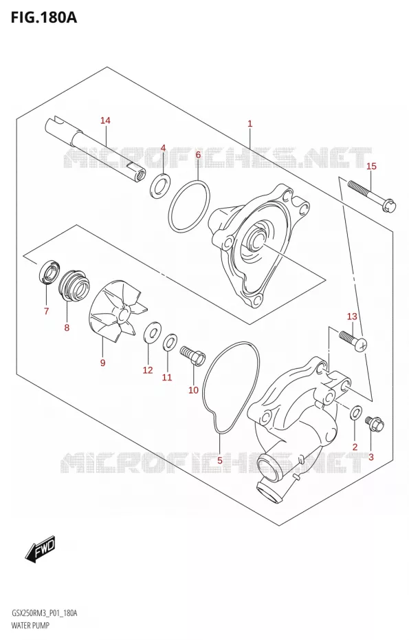 POMPE A EAU Suzuki MOTO 250 GSX-R 2023  GSX250RRLJ M3 (P01)