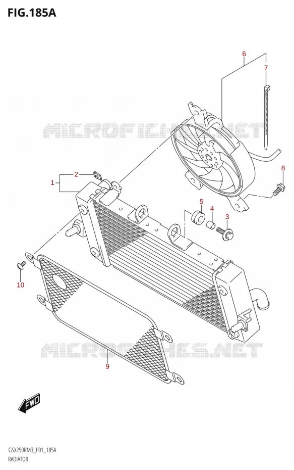 RADIATEUR Suzuki MOTO 250 GSX-R 2023  GSX250RRLJ M3 (P01)