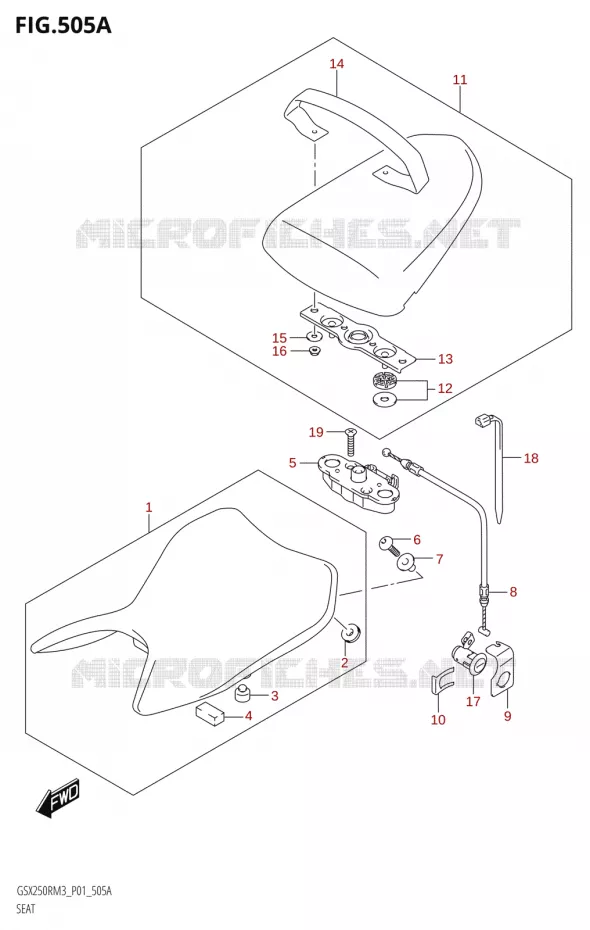 SELLE Suzuki MOTO 250 GSX-R 2023  GSX250RRLJ M3 (P01)