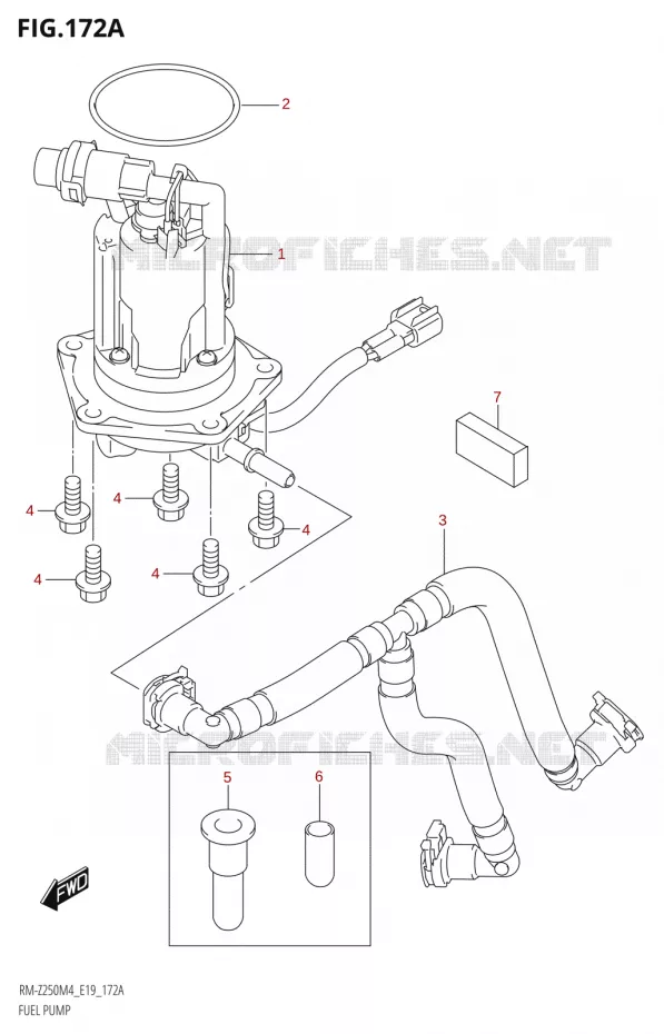POMPE A ESSENCE Suzuki MOTO 250 RM-Z 2024  RM-Z250 M4 (E19)