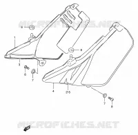 CARENAGES ARRIERE  (P9) pour Suzuki TS-ER 125 1998