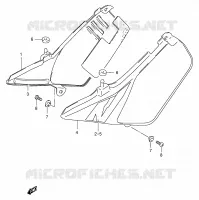 CARENAGES ARRIERE pour Suzuki TS-ER 125 1998