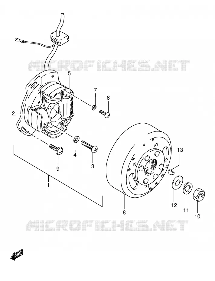 ALLUMAGE ROTOR - STATOR (E2, E4, E15, E17, E18, E21) Suzuki MOTO 125 TS-ER 1994  TS125ERCR(E1)