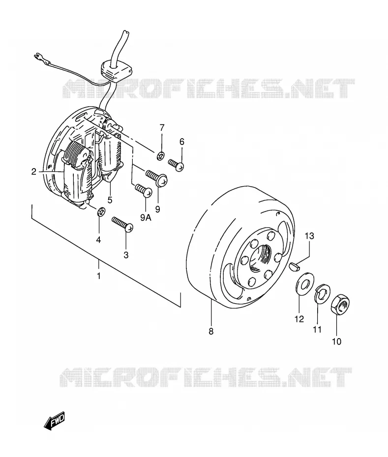 ALLUMAGE ROTOR - STATOR Suzuki MOTO 125 TS-ER 1982  TS125ERZ(E1)