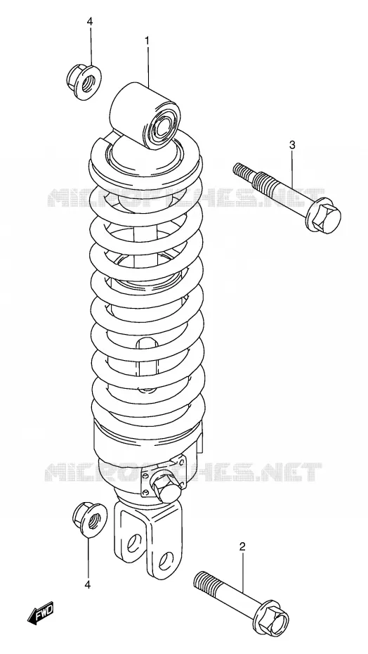 AMORTISSEUR ARRIERE Suzuki MOTO 50 TS-W 1984  TS50WE(E6)