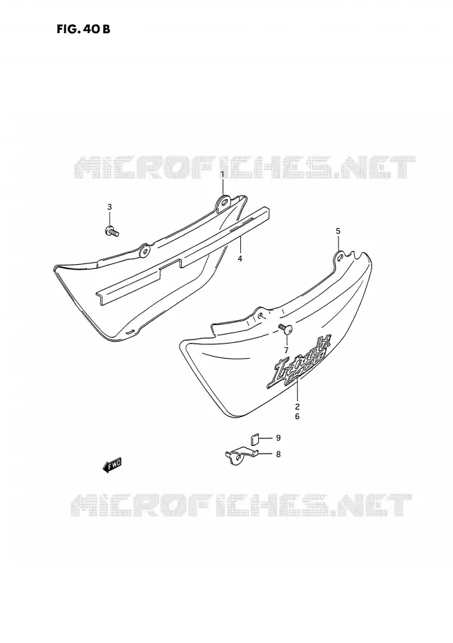 CARENAGES ARRIERE  (MODELE N/P/R) Suzuki MOTO 1400 INTRUDER 1987  VS1400GLFH(E2)