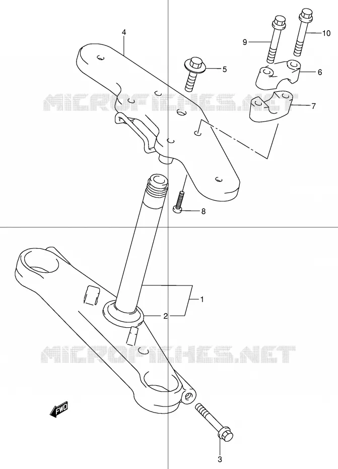 COLONNE DE DIRECTION Suzuki MOTO 50 STREET-MAGIC 1998  TR50SW(E2)