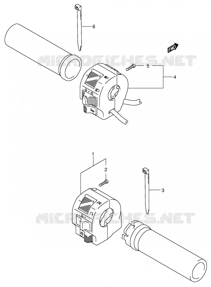 COMMODOS (MODELE K4) Suzuki MOTO 1500 INTRUDER 2001  VL1500K1(E2)