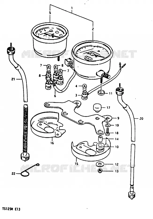 COMPTEUR Suzuki MOTO 125 TS 1979  TS125N